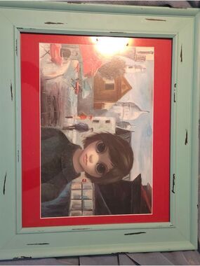 Vintage 1965 Carolyn Keane BIG Eyes Print